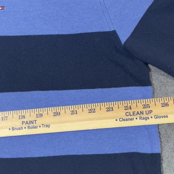 Tommy Hilfiger Rugby Polo Shirt Men 2XL Blue Striped Academic Preppy SOLD OUT - Picture 4 of 12